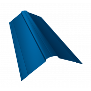 Планка конька фигурного 150x150 0,45 PE с пленкой RAL 5005 сигнальный синий (2м)