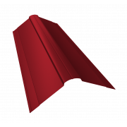 Планка конька фигурного 150x150 0,45 PE с пленкой RAL 3003 рубиново-красный (3м)