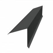 Планка конька односкатной кровли 160x160 0,45 Drap TX RAL 7016 антрацитово-серый (3м)