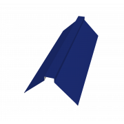 Планка конька плоского 150х40х150 0,45 PE с пленкой RAL 5002 ультрамариново-синий (3м)