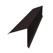 Планка конька односкатной кровли Grand Line 160x160 0,5 Satin с пленкой RAL 9005 черный (3м)