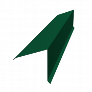 Планка конька односкатной кровли 160x160 0,45 Drap TX RAL 6005 зеленый мох (3м)