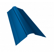 Планка конька фигурного 100x100 0,5 Satin с пленкой RAL 5005 сигнальный синий (3м)