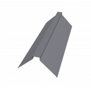 Планка конька плоского 115х30х115 0,5 Satin с пленкой RAL 7004 сигнальный серый (3м)