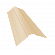 Планка конька фигурного 100x100 0,45 PE с пленкой RAL 1015 светлая слоновая кость (3м)