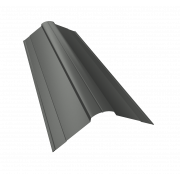 Планка конька фигурного 100x100 0,45 PE с пленкой RAL 7005 мышино-серый (2м)