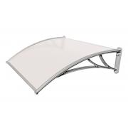 Козырьки Krovent из поликарбоната 1200х930х280 молочный с серебр. кронштейнами