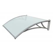 Козырьки Krovent из поликарбоната 1200х930х280 серебристый (сереб. кроншт)