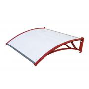 Козырьки Krovent из поликарбоната 1200х930х280 молочный (крас. кроншт)