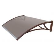 Козырьки Krovent из поликарбоната 1500х930х280 бронзовый (корич. кроншт)