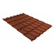 Профиль волновой кредо 0,45 Drap TX RAL 8004 терракота