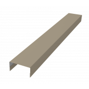 Крышка забора для горизонтального монтажа штакетника 0,5 Satin с пленкой RAL 1015 светлая слоновая кость (3м)