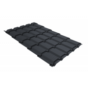 Профиль волновой Верховье квадро профи Grand Line 0,45 PE-Double RAL 7024 мокрый асфальт