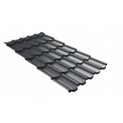 Профиль волновой квинта плюс Grand Line c 3D резом 0,45 Drap TX RAL 7024 мокрый асфальт