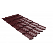 Профиль волновой квинта плюс Grand Line c 3D резом 0,45 Drap TX RAL 3005 красное вино