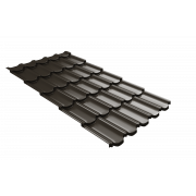 Профиль волновой Квинта плюс Grand Line c 3D резом 0,5 GreenCoat Pural BT RR 32 темно-коричневый (RAL 8019 серо-коричневый)