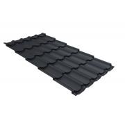 Металлочерепица квинта плюс Grand Line 0,5 PurPro Matt 275 RAL 7024 мокрый асфальт