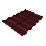 Профиль волновой модульный квинта Uno Grand Line c 3D резом 0,45 Drap TX RAL 3005 красное вино