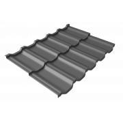 Профиль волновой модульный квинта Uno Grand Line c 3D резом 0,45 PE RAL 9006бело-алюминиевый