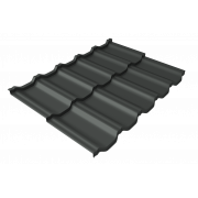 Профиль волновой модульный квинта Uno Grand Line c 3D резом 0,45 PE RAL 7005 мышино-серый