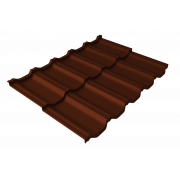 Профиль волновой модульный квинта Uno Grand Line c 3D резом 0,45 PE RAL 3009 оксидно-красный