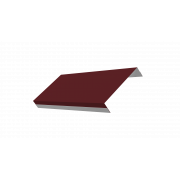 Ламель обратная 125 Texas стартовая/финишная для калиток и ворот 0,45 Drap с пленкой RAL 3005 красное вино