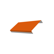 Ламель обратная 125 Texas стартовая/финишная для калиток и ворот0,45 PE с пленкой RAL 2004 оранжевый