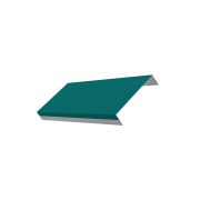 Ламель обратная 125 Texas стартовая/финишная для калиток и ворот 0,45 PE с пленкой RAL 5021 водная синь