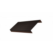 Ламель обратная 125 Texas стартовая/финишная для калиток и ворот 0,45 Print Elite с пленкой Coffee Wood TwinColor