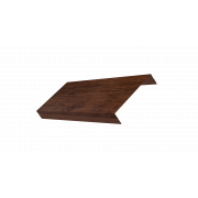 Ламель обратная 125 Texas стартовая/финишная для калиток и ворот 0,45 Print Premium с пленкой Cherry Wood Fresh TwinColor