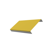 Ламель обратная 150 Texas стартовая/финишная для калиток и ворот 0,45 PE с пленкой RAL 1018 цинково-желтый