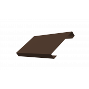 Ламель лицевая 125 жалюзи Texas 0,45 Drap TwinColor с пленкой RAL 8017 шоколад