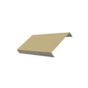 Ламель обратная 150 жалюзи Texas 0,45 PE с пленкой RAL 1014 слоновая кость