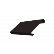 Ламель лицевая 125 жалюзи Texas 0,45 PE-Double с пленкой RAL 9005 черный