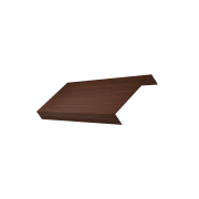 Ламель обратная 125 жалюзи Texas 0,45 Print Elite с пленкой Choco Wood TwinColor