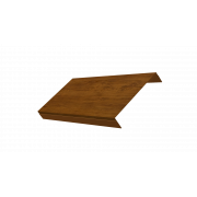 Ламель обратная 150 жалюзи Texas 0,45 Print Elite с пленкой Golden Wood TwinColor