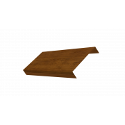 Ламель обратная 125 жалюзи Texas 0,45 Print Elite с пленкой Golden Wood TwinColor