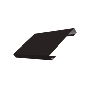 Ламель лицевая 150 жалюзи Texas 0,5 Satin Matt с пленкой RAL 9005 черный