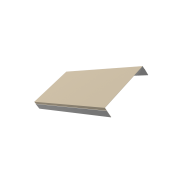 Ламель обратная 150 жалюзи Texas 0,5 Satin с пленкой RAL 1015 светлая слоновая кость