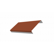 Ламель обратная 125 жалюзи Texas 0,5 Satin с пленкой RAL 8004 терракота