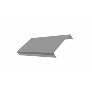 Ламель обратная 125 жалюзи Texas 0,5 Satin с пленкой RAL 9006бело-алюминиевый