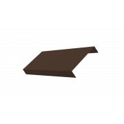 Ламель обратная 125 жалюзи Texas 0,45 Drap TwinColor с пленкой RAL 8017 шоколад