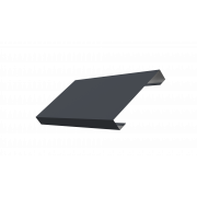 Ламель лицевая 125 жалюзи Texas 0,5 Satin с пленкой RAL 7024 мокрый асфальт