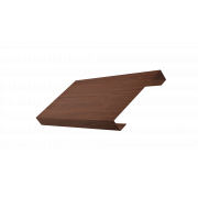 Ламель лицевая 125 жалюзи Texas 0,45 Print Elite с пленкой Choco Wood TwinColor