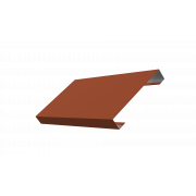 Ламель лицевая 125 жалюзи Texas 0,5 Satin с пленкой RAL 8004 терракота