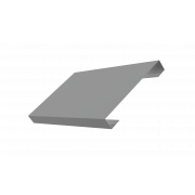 Ламель лицевая 150 жалюзи Texas 0,5 Satin с пленкой RAL 9006бело-алюминиевый