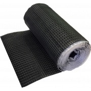 Лента для примыкания гофрированная алюминиевая Optima черная, 280 мм (5м)