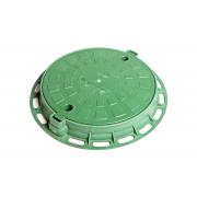Люк пластиковый легкий малый зеленый, класс нагрузки А15 Aquastok (5642)