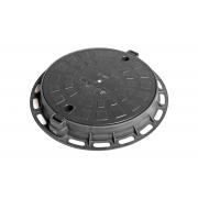 Люк пластиковый легкий малый черный, класс нагрузки А15 Aquastok (5641)