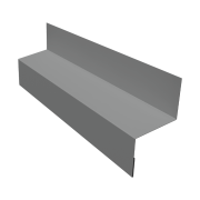 Отлив межэтажный 35 0,45 PE с пленкой RAL 9006бело-алюминиевый (2м)